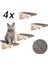 Doğal Ahşap Güçlendirilmiş 18CM Kedi Basamağı Kedi Köprüsü Duvar Yürüyüş Yolu (4 Adet) 1