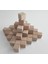 Doğal Ahşap Küp Blok, Montessori Eğitim Seti, 2x2x2 cm, 100-500 parça, Kahverengi, 3+ yaş 1