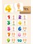 Renkli sayı öğrenme eğlenceli ahşap ikili puzzle çocuk oyunu 1+ yaş 1
