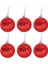 6 cm Ağaç Süsleme Topları 6lı Kırmızı 1