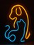 Neon LED Duvar Dekoratif Aydınlatma -Köpek, 22X26CM- 2