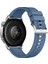 Huawei Watch Gt5 46MM ile Uyumlu Metal Tokalı Dikiş Detaylı Şık Dokuma Silikon Kordon 2
