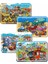 Iş Makinaları, Arabalar, Helikopter, Polis ve Araçlardan Oluşan Ahşap Puzzle Set 1