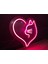 Neon LED Duvar Dekoratif Aydınlatma -Kedi Kalp, 25X25CM- 3