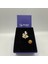 Yaprak Özel Taşlı Gold Broş 3