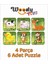 Ahşap Çocuk Puzzle Yapboz 4 Parça 6'lı Puzzle Hayvanlar 1