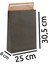 Siyah Renk Bantlı Hediye Paketi - Kağıt Hediye Poşeti - 25X30,5X8 cm - 2 Adet - HP055 2