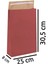 Bordo Renk Bantlı Hediye Paketi - Kağıt Hediye Poşeti - 25X30,5X8 cm - 2 Adet - HP054 2