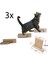 12 Parça Doğal Ahşap Peluş Kedi Oyun Merdiveni Seti Köprü Platform Oyun Duvarı (Set3) 5