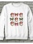 Retro Christmas Santa Sweatshirt Beyaz 1