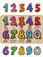 Renkli Ahşap Çocuk Puzzle, Sayı Bul ve Tak, Eğlenceli Öğrenme Oyunu 3+ yaş 3