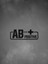 Ab + Pozitif Kan Grubu Araba Motorsiklet Etiket Sticker 14CM Siyah Renk 1