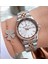 Kesme Camlı 29 mm Rose Gold/metalik Şık Kadın Kol Saati, Taşlı Bileklik Hediyeli 1