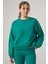 Sanderona Yeşil Oversize Iki Iplik Sweatshirt 1