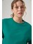 Sanderona Yeşil Oversize Iki Iplik Sweatshirt 5