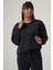 Nova Antrasit Modal Kumaş Ultra Relax Kapüşonlu Hoodie 4