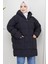 Kadın Oversize Kalıp Standart Beden Kraşlı Dolgulu Mont 1