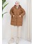 Kadın Oversize Kalıp Standart Beden Kraşlı Dolgulu Mont 2