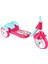 Pembe Sepetli Frenli 3 Tekerlekli Scooter 1