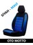 Oto Koltuk Kılıfı Ön ve Arka Tam Set - Siyah Mavi 3