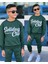Çocuk Yeşil Renk Tarz Eşofman Takımı Alt-Üst Unisex Çocuk Yeşil Renk Tarz Eşofman Takımı Sweatshirt 1