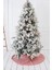 Yılbaşı Lüks Çam Ağacı Altlığı Peluş Toz Pembe Retro Noel Ağaç Altı Örtüsü Ebat Seçenekli Seçiniz 1