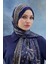 Lacivert Hint Vual Şal - 5005-12 1