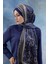 Lacivert Hint Vual Şal - 5005-12 3