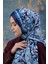 Mavi Hint Vual Şal - 5004-01 4