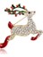 Kırmızı Detaylı Taşlı Geyik Broş 3