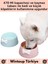 Özel Üretim Yüksek Kaliteli Kaymaz Pet Evcil Hayvan Fiyonk Tasarımlı Kedi Köpek Su Mama Kabı 470 ml 1