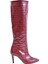 Shiny Bordo Croco Çizme 1