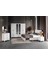 Ücretsiz Montaj - %100 MDF Sanat 6 Kapaklı Komple Mdf Beyaz Yatak Odası Takımı 1