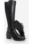 Kadın Fermuarlı Günlük Klasik Topuklu Çizme Aret Siyah 8