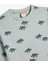 Dinozor Baskılı Bisiklet Yaka Pamuklu Sweatshirt 3