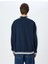 Kontrast Detaylı Bisiklet Yaka Oversize Sweatshirt 4