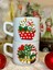 Ikili Kişiye Özel El Yapımı Cupcake & Kardan Adam Motifli Yılbaşı Hediyelik Porselen Kupa Mug Seti 1