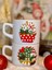 Ikili Kişiye Özel El Yapımı Cupcake & Kardan Adam Motifli Yılbaşı Hediyelik Porselen Kupa Mug Seti 2