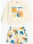 Pamuklu Baskı Detaylı Şort ve Sweatshirt Set 1