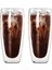 Çift Cidarlı Uzun Meşrubat - Kokteyl - Latte Cam Bardak Seti 320 Ml x 2 Adet 2324 1