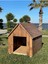 Ela Woodworking Ahşap Büyük Boy Köpek Kulübesi 1