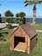 Ela Woodworking Ahşap Büyük Boy Köpek Kulübesi 3