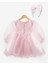 Pembe Uzun Kollu Organze Kız Çocuk Parti Elbisesi - Sage 2