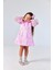 Pembe Sim Detaylı Kız Çocuk Elbise - Corrine 1