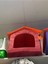 Su geçirmez, kırmızı renkli kedi ve köpek kulübesi 50x55x52 TR üretimi 4