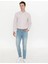 Erkek Slim Fit Uzun Kollu Gömlek-Bej 4