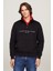Erkek Çeyrek Fermuarlı Sahte Yaka Sweatshirt - Siyah 1