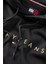 Erkek Altın Yazı Kapüşonlu Sweatshirt - Siyah 3
