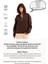 Oversize Fit Dik Yaka Yarı Fermuarlı Şardonlu Acı Kahve Kadın Sweatshirt - Cass 2
