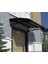 Metal Taşıyıcılı Kapı Üstü Pratik Sundurma Siyah - Siyah Levha 150 x 100 Md2 1
